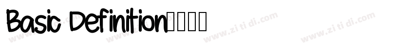 Basic Definition字体转换